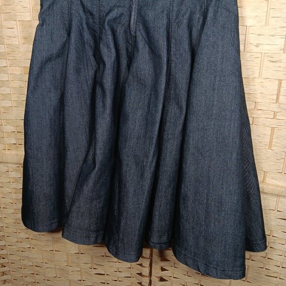 Anthropologie Pilcro Short-Sleeve Square-Neck Denim Mini Dress Babydoll NWT XS - Picture 7 of 11